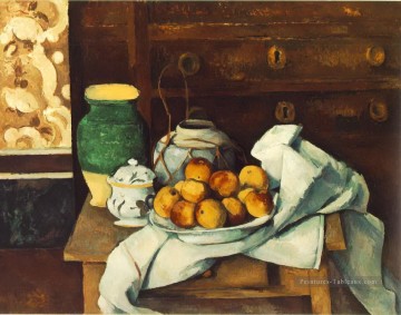 Nature morte devant une commode Paul Cézanne Peinture à l'huile
